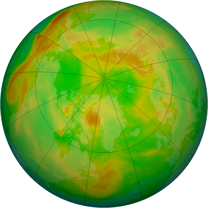 Arctic ozone map for 26 May 1990